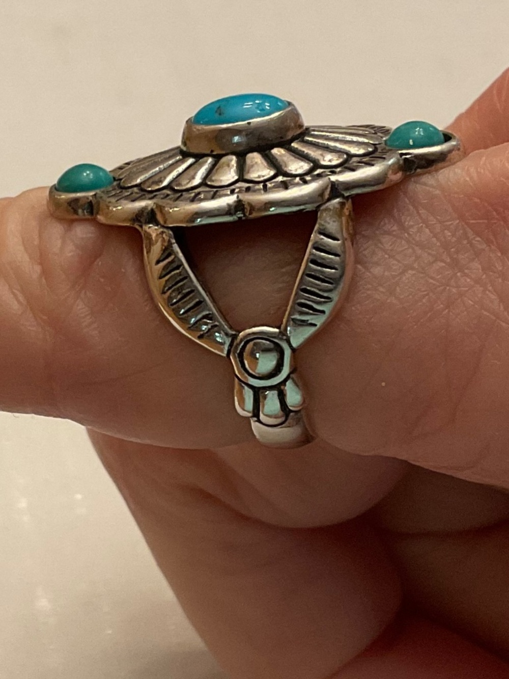 Carolyn Pollack Sterling Silver and Turquoise Ring - Picture 7 of 10